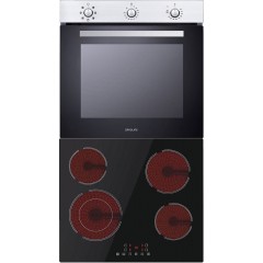 Davoline BXA 608 IX + BVC6005 Φούρνος άνω Πάγκου 72lt με Κεραμικές Εστίες Π59.4εκ. Inox